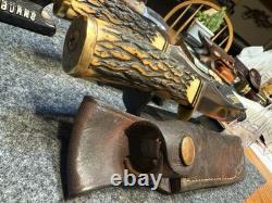 498 Schrade 49er Goldrush Vintage Fixed Blade Hunting Knife No Tang Stamp USA