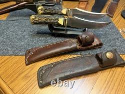 498 Schrade 49er Goldrush Vintage Fixed Blade Hunting Knife No Tang Stamp USA