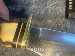 498 Schrade 49er Goldrush Vintage Fixed Blade Hunting Knife No Tang Stamp USA