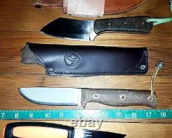 5 Fixed Blade Knives & Sheaths Lot-Condor-Mora-Dog Paw-Al Mar-Outdoor Elements