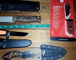 5 Fixed Blade Knives & Sheaths Lot-Condor-Mora-Dog Paw-Al Mar-Outdoor Elements