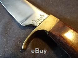 #505 Hand Made Olsen Fixed Blade Knife Hunting Fighting Howard City Michigan USA
