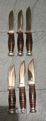 6-1932 CASE'S TESTED XX Fixed Blade Stacked Leather Knife. CASE BRADFORD, PA LOT
