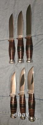 6-1932 CASE'S TESTED XX Fixed Blade Stacked Leather Knife. CASE BRADFORD, PA LOT