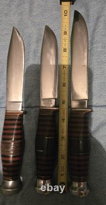 6-1932 CASE'S TESTED XX Fixed Blade Stacked Leather Knife. CASE BRADFORD, PA LOT