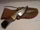 6 3/4 Custom Skinning Knife and Leather Rattlesnake Sheath