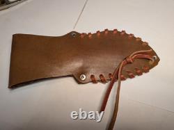 6 3/4 Custom Skinning Knife and Leather Rattlesnake Sheath