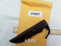 6.75 Brown SMITH & SONS Fixed Blade Hunting Knife with Leather Sheath