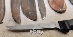 7 hunting knives collectible sheath knife Case, Marbles, Schrade H-15 & more lot