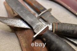 7 hunting knives collectible sheath knife Case, Marbles, Schrade H-15 & more lot