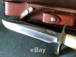 70'S Randall 1-8 Fixed Blade Knife Stainless Steel Smooth Button Sheath Un-Used