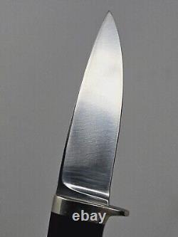 A. G. Russell Gents Hunter Fixed Blade Knife Micarta Handle Nickel Guard w Sheath