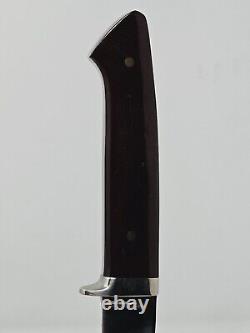 A. G. Russell Gents Hunter Fixed Blade Knife Micarta Handle Nickel Guard w Sheath