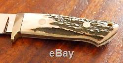 A. G. Russell (Loveless Style) Hunting Drop Point 8.25 Hunting Knife Stag- Mint