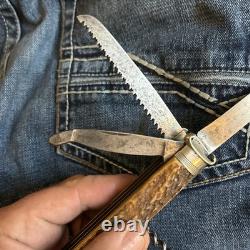 A. Wingen Jr. Solingen Germany Rare Shotgun Knife With Lockback Blade, 12-16 Gag