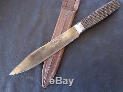 ANTIQUE HUNTING KNIFE BY W J McELROY OF MACON-NOT CONFEDERATE-NO RESERVE
