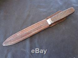 ANTIQUE HUNTING KNIFE BY W J McELROY OF MACON-NOT CONFEDERATE-NO RESERVE