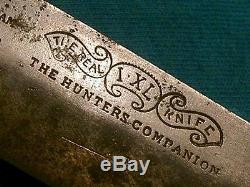 Antique IXL G Wostenholm Rockingham Works Sheffield Stag Hunting Bowie Knife Old