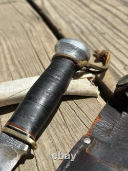 ANTIQUE? Marbles Gladstone Michigan 1916, Woodcraft Hunting Knife WithSheath