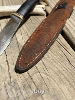 ANTIQUE? Marbles Gladstone Michigan 1916, Woodcraft Hunting Knife WithSheath