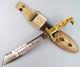 Antique Post Ww II German Made American Hunting Knife Dagger With Engraved Blade