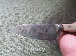 ANTIQUE VINTAGE SHEFFIELD BONE HANDLE SMALL SKINNING KNIFE see other knives