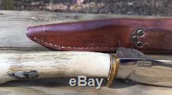 Alaska Custom Hand Made IRVIN CAMPBELL Hunting Fighting Knife Rare Stamp IRBI