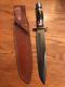 Andre Ronald Custom Handmade Bowie Survival Hunting Knife WithSheath D2 Steel