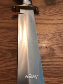 Andre Ronald Custom Handmade Crown Stag Bowie Survival Hunting Knife D2 Withcert