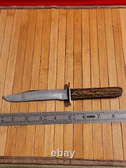 Antiq 1870's ALFRED WILLIAMS Sheffield 8.5/5 Blade Antler Stag Bowie Knife. OBO