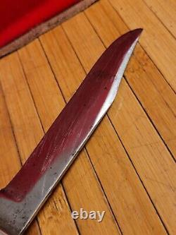 Antiq 1870's ALFRED WILLIAMS Sheffield 8.5/5 Blade Antler Stag Bowie Knife. OBO