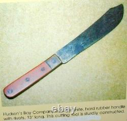 Antique 1800s HUDSON BAY Bowie Knife-Gutta Percha Handle-Rare Fur Trade Knife
