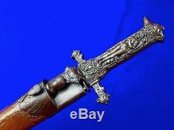 Antique 19 C French France Hunting Dagger German Blade Knife Figural Handle