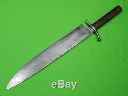 Antique 19 Century French France TICHET Huge Hunting Fighting Knife & Scabbard