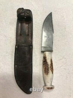 Antique 1923-51 Union Cutlery Ka-bar Olean Ny Stag Hunting Skinning Knife