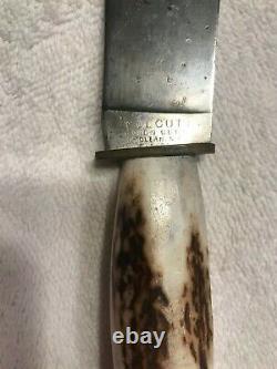 Antique 1923-51 Union Cutlery Ka-bar Olean Ny Stag Hunting Skinning Knife