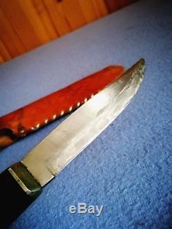 Antique 1932 First Helle Knife Norwegian Hunting Norway Viking WithSheath Vintage
