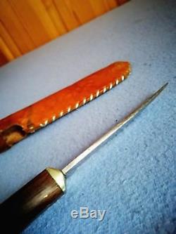 Antique 1932 First Helle Knife Norwegian Hunting Norway Viking WithSheath Vintage