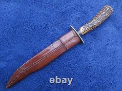 Antique 19th Century Bowie Hunting Knife And Sheath Josiah Barnes Sheffield