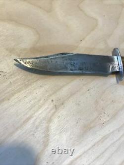 Antique 19thc Challenge Cutlery Co. Sheffield England Bowie Hunting Knife Stag H