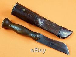 Antique British English 19 Century Underwood London Hunting Knife with Sheath