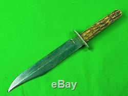 Antique British English Alfred Williams Sheffield Ebro Hunting Bowie Knife
