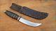 Antique Curved Skinning/Hunting Knife withStacked Leather Handle, RAZOR SHARP