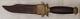 Antique Dagger Knife Blade Fixed Steel Handle Sheath Brass Wood Art Rare Old 19c