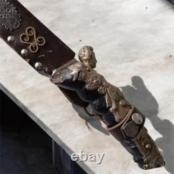 Antique Dagger Knife Blade Handle Fixed Steel Hunting Angel Men's Rare Old 20th