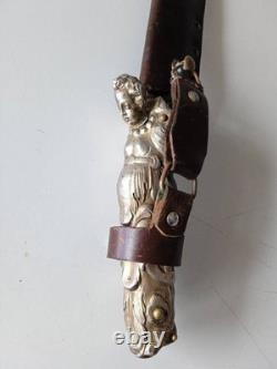 Antique Dagger Knife Blade Handle Fixed Steel Hunting Angel Men's Rare Old 20th