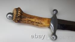 Antique Dagger Knife Blade Handle Fixed Steel Hunting Men's Rare Old 20th