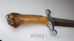 Antique Dagger Knife Blade Handle Fixed Steel Hunting Men's Rare Old 20th