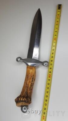 Antique Dagger Knife Blade Handle Fixed Steel Hunting Men's Rare Old 20th