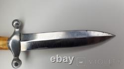Antique Dagger Knife Blade Handle Fixed Steel Hunting Men's Rare Old 20th